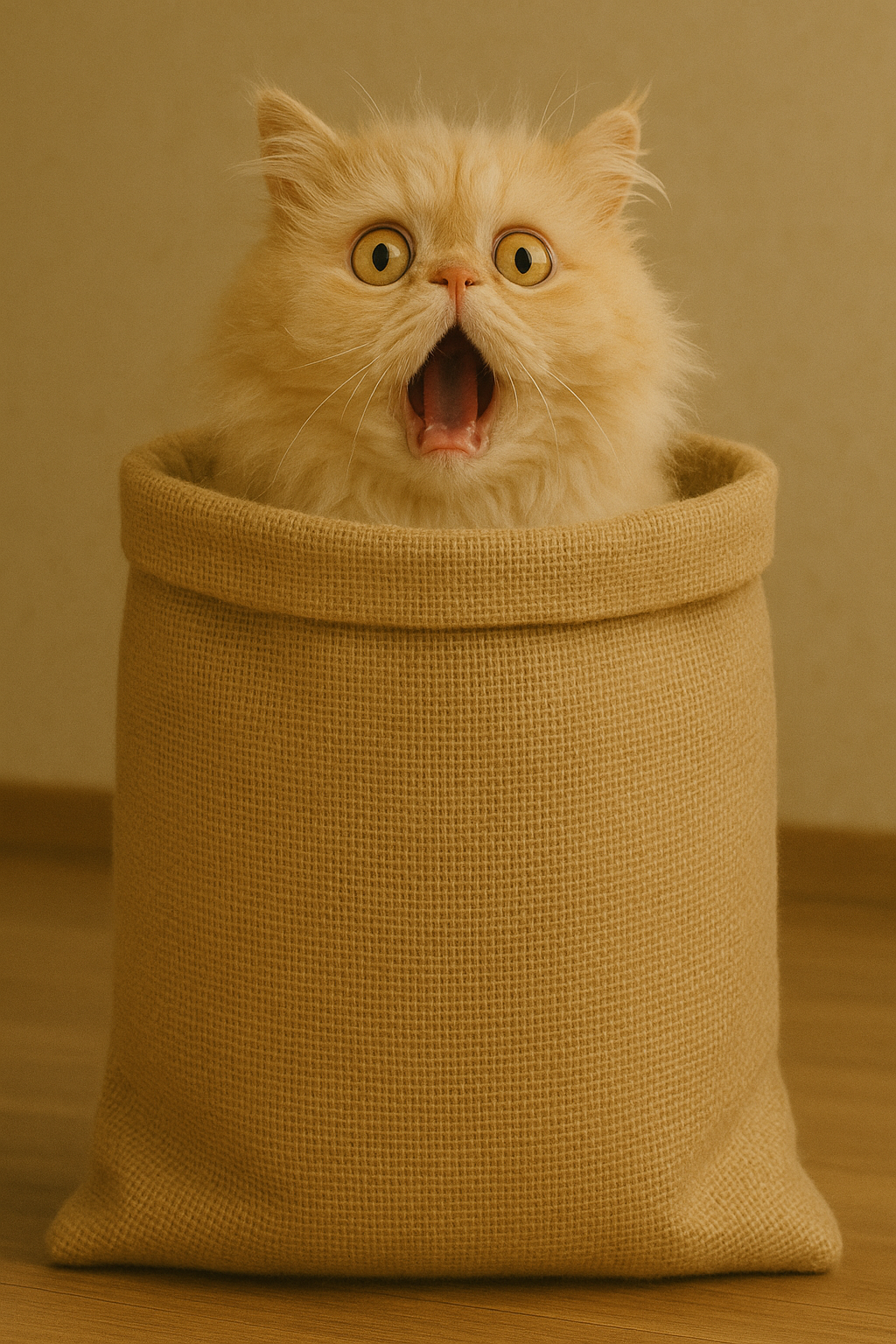 Zdjęcie kota w worku